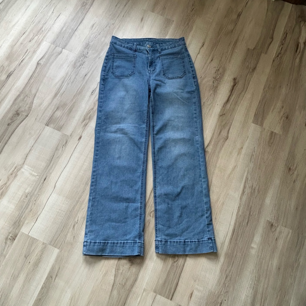 Wide Leg Blue Women's Jeans